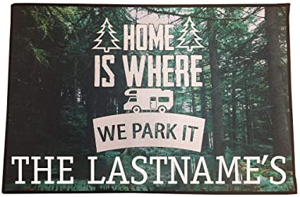 home is where we park it doormat