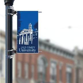 Custom Campus 18"x36" Pole Banner - University Boulevard Banners FREE SHIPPING