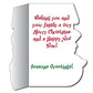 Giant Christmas Card (Die Cut Snowman), W/Envelope - Stock Design