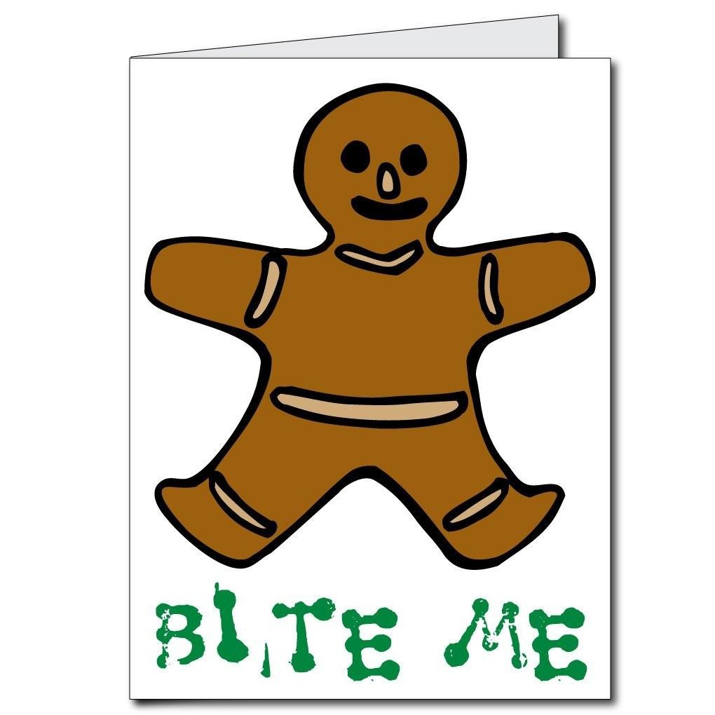 Giant Christmas Card (Gingerbread Man), W/Envelope - Stock Design