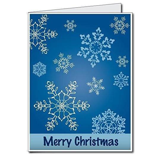 2'x3' Giant Christmas Card (Snowflakes), W/Envelope - STOCK DESIGN