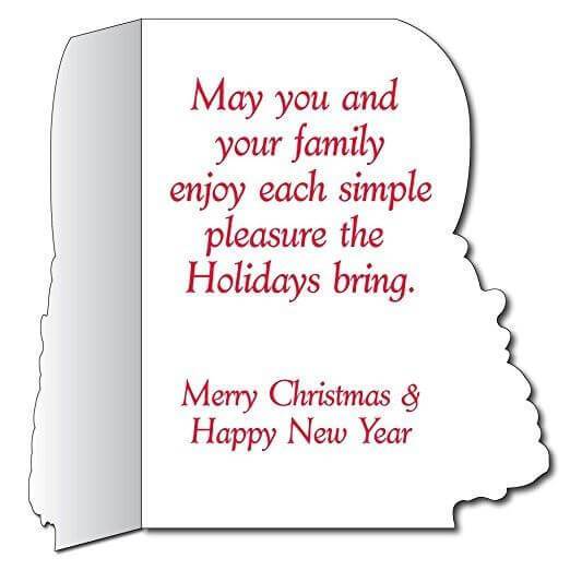 Customizable Giant Christmas Card (Die Cut Christmas Tree), W/Envelope