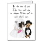 3' Stock Design Wedding Congratulations with Bulldog and Chihuahua Giant