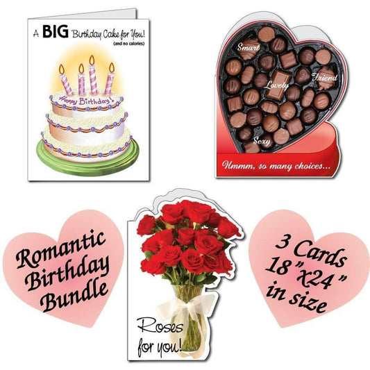 18"x24" BIG Cards, Set of 6 Thinking of You, Valentine and Birthday Cards - Stock Designs