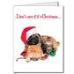 Giant Christmas Card, Dog and Cat, W/ Envelope - Stock Design