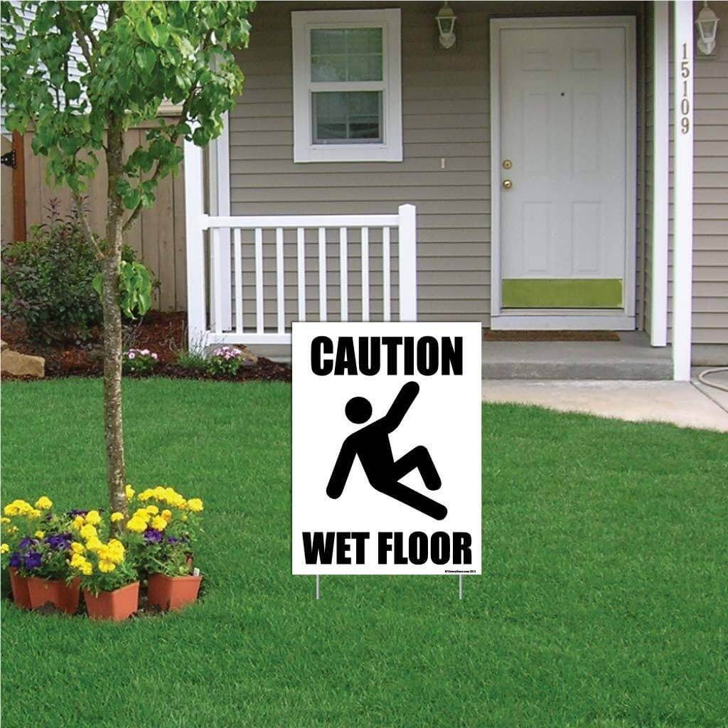 Caution Wet Floor Sign or Sticker - #1