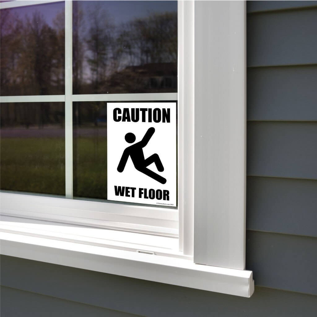 Caution Wet Floor Sign or Sticker - #1