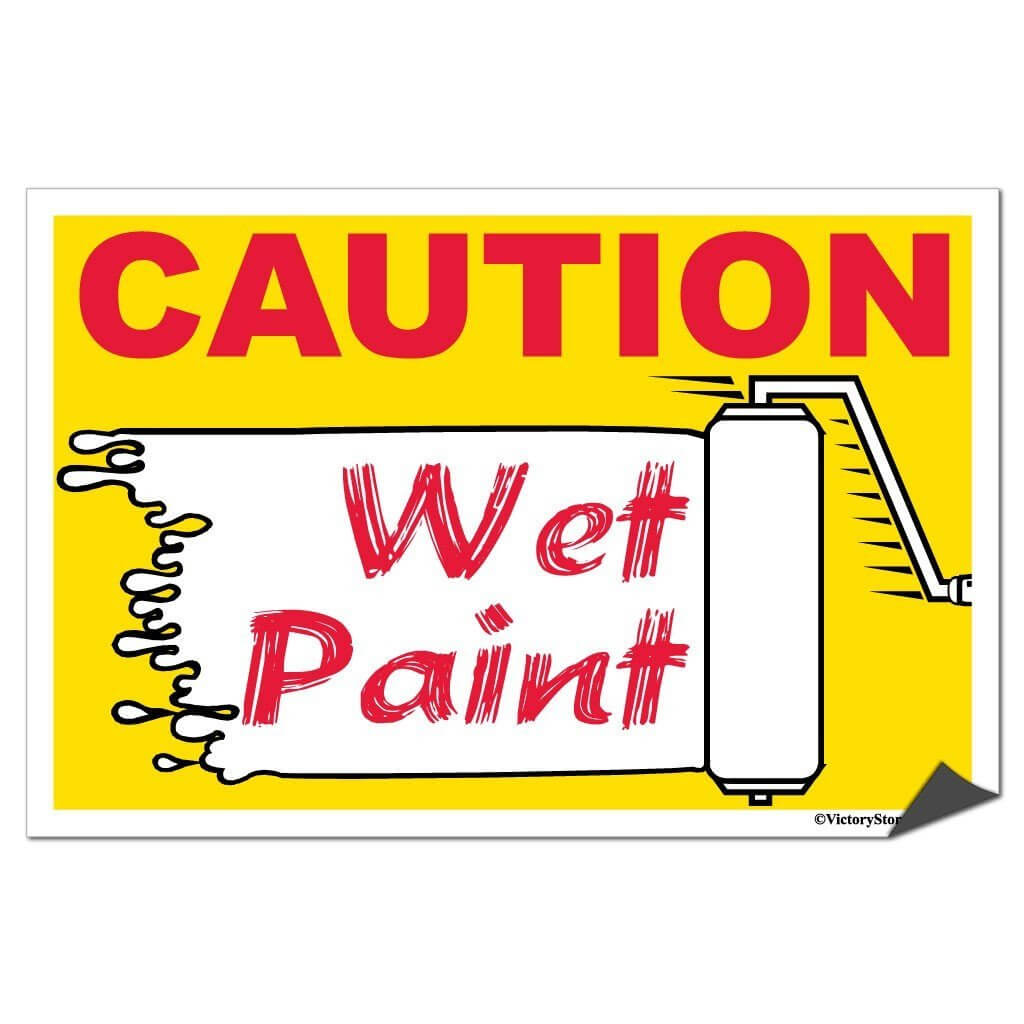 caution-wet-paint-sign-or-sticker-victorystore-victorystore-com for Wet Paint Sign Free Printable Caution Wet Paint Sign or Sticker | VictoryStore – VictoryStore.com for Wet Paint Sign Free Printable