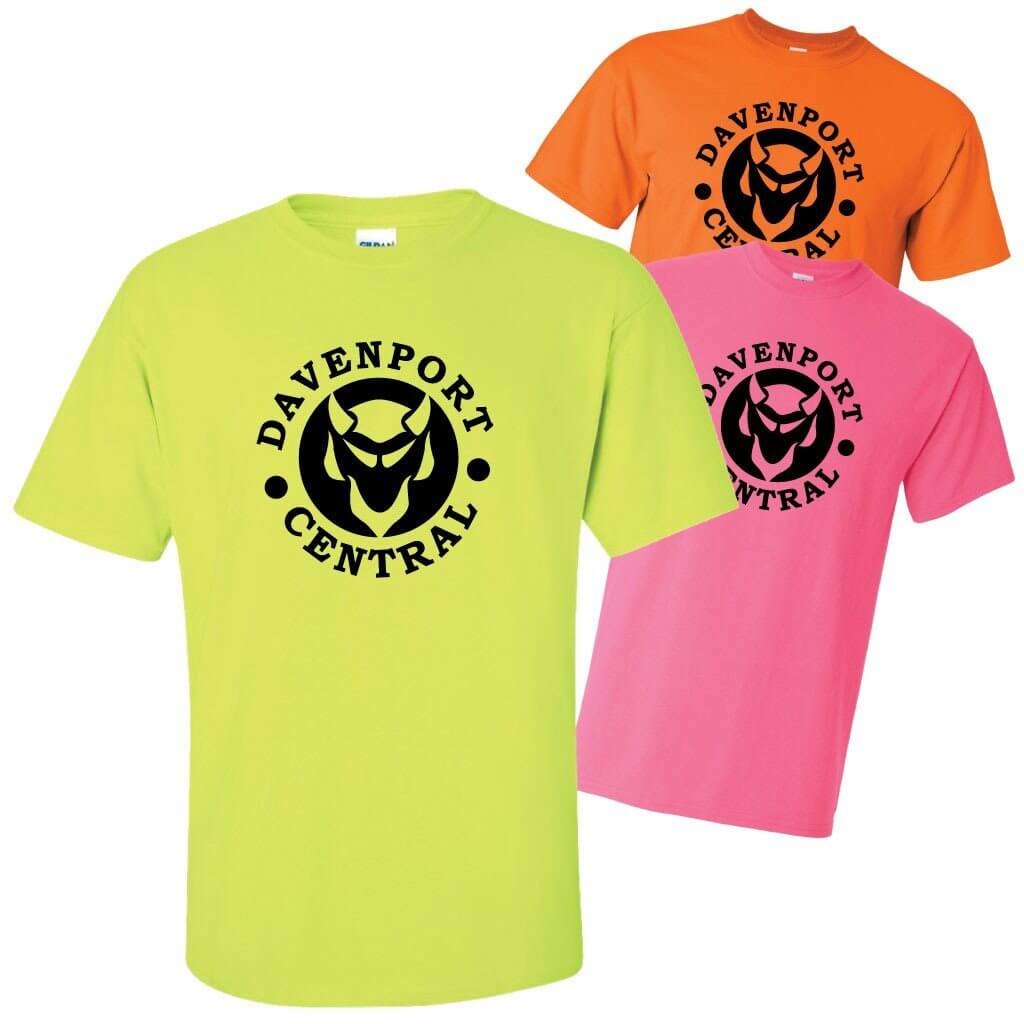 Central Blue Devils Neon 1-Sided T-Shirt