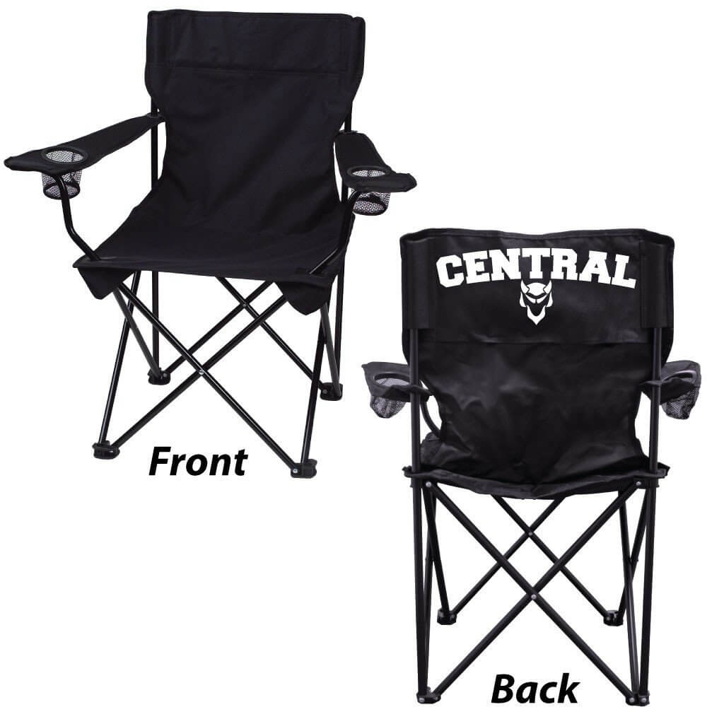 Central Blue Devils Black Folding Camping Chair