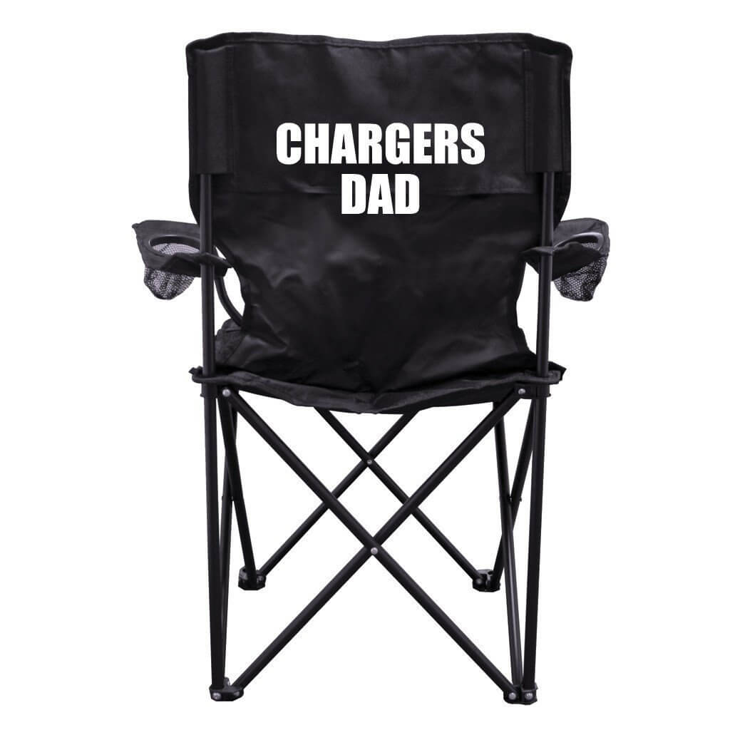 Chargers Dad Black Folding Camping Chair