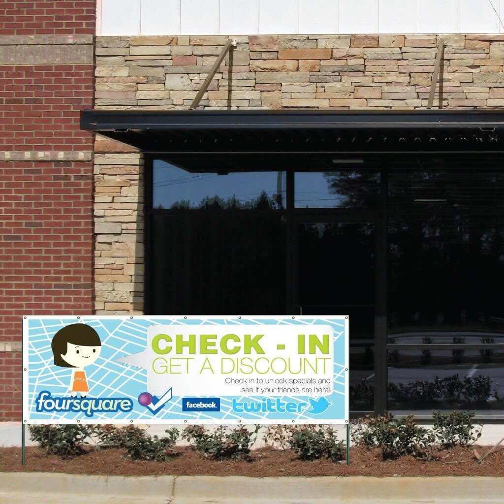 Check-in, Get a Discount! Banner | VictoryStore – VictoryStore.com