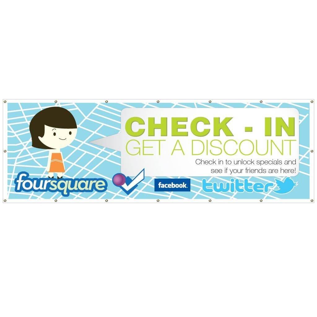 Check-in, Get a Discount! Banner | VictoryStore – VictoryStore.com