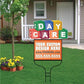 Child Care Blocks Over-the-top Yard Sign with Frame