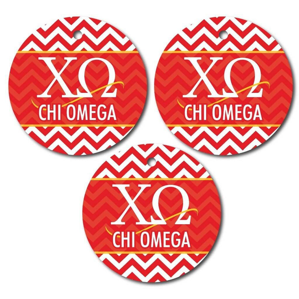 Chi Omega Ornament Set of 3 Circles VictoryStore
