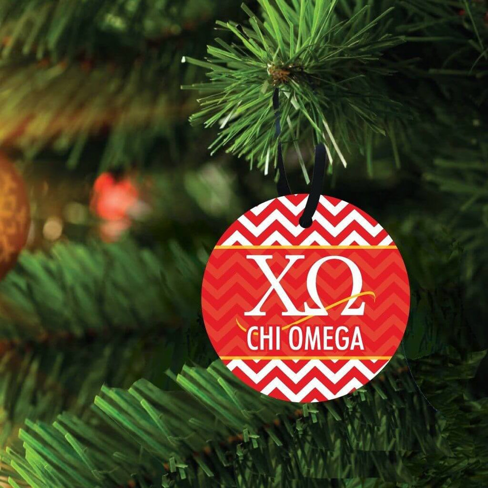 Chi Omega Ornament Set of 3 Circles VictoryStore