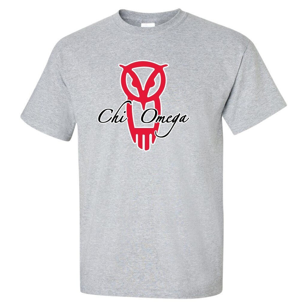 Chi Omega - Owl and Chi Omega - Standard T-Shirt - FREE SHIPPING