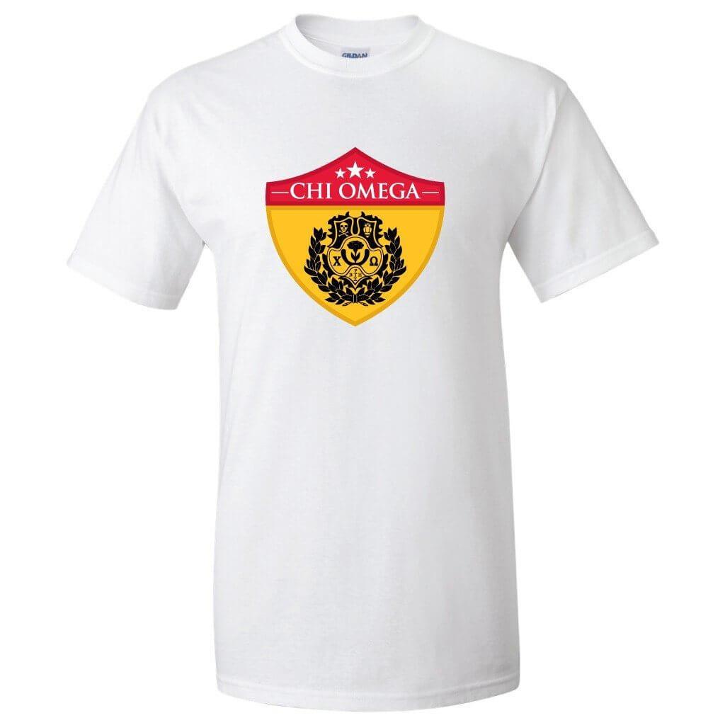Chi Omega - Crest Design - Standard T-Shirt - FREE SHIPPING