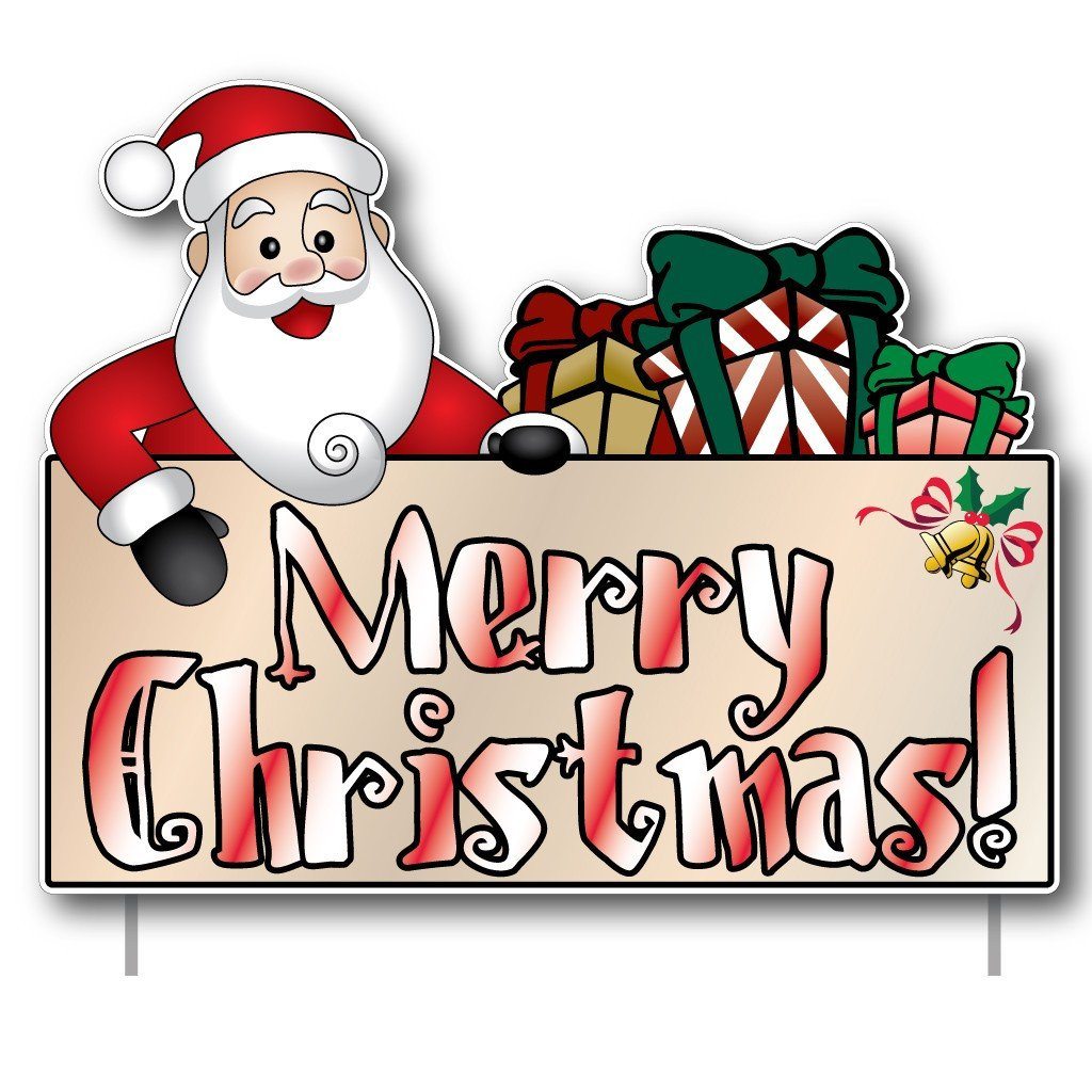 Merry Christmas! Santa and Presents Christmas Lawn Decoration 13 pcs - FREE SHIPPING