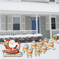 Merry Christmas! Santa and 9 Reindeer Lawn Decorations 10 pcs total - FREE SHIPPING