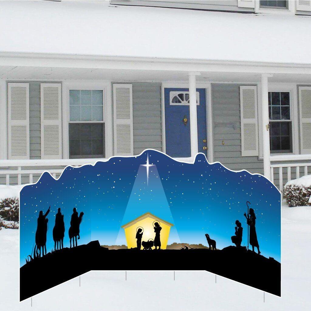 Christmas Nativity Lawn Sign Display - FREE SHIPPING