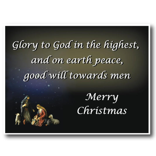 Glory to God in the Highest Christmas Lawn Sign - FREE SHIPPING
