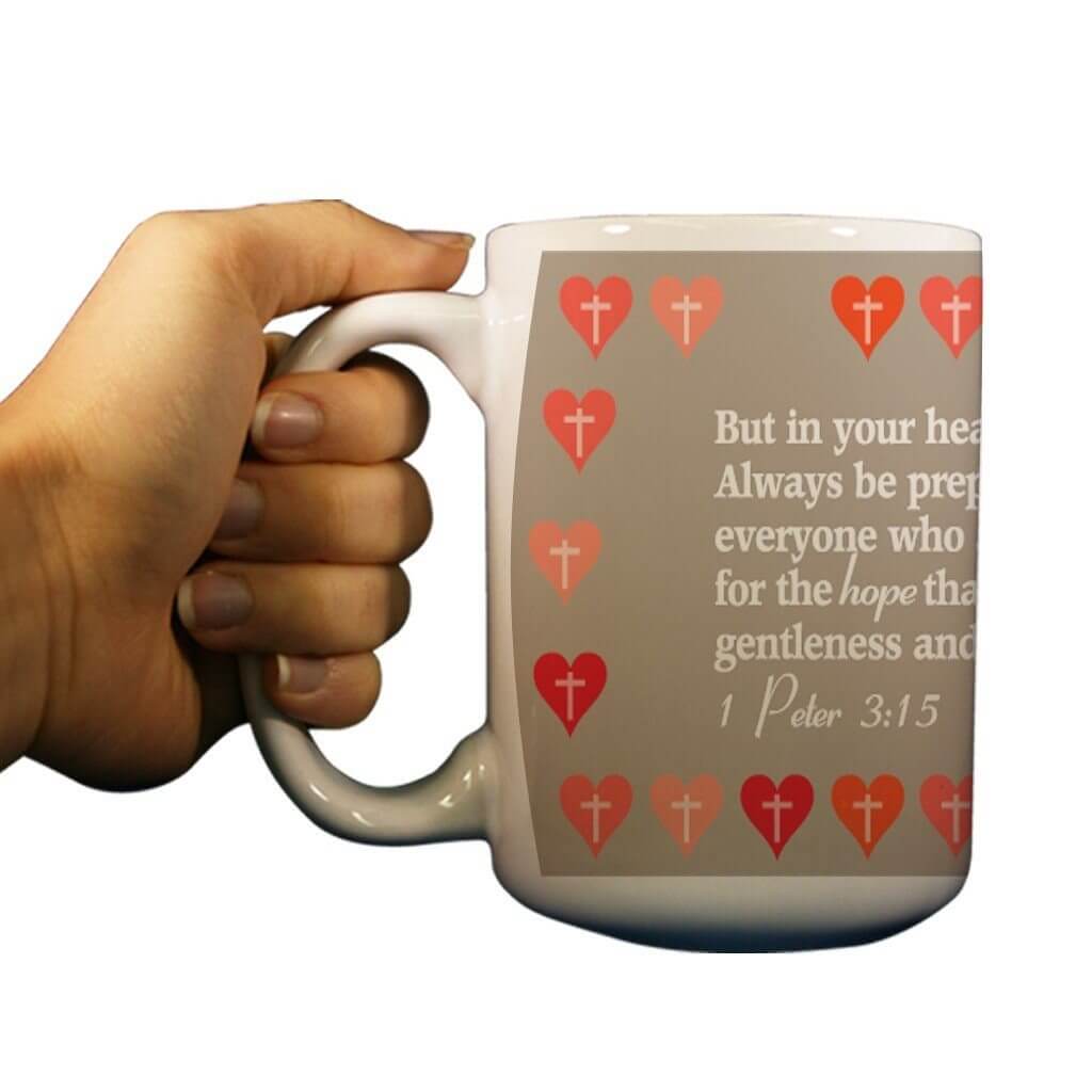 1 Peter 3:15 Religious 15oz Coffee Mug