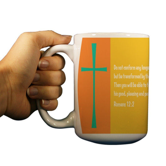 Romans 12:2 Religious 15oz Coffee Mug