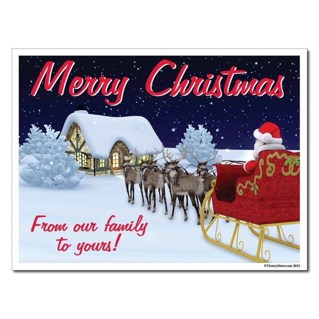 Merry Christmas Yard Sign Set of 6 (3 Different Signs)
