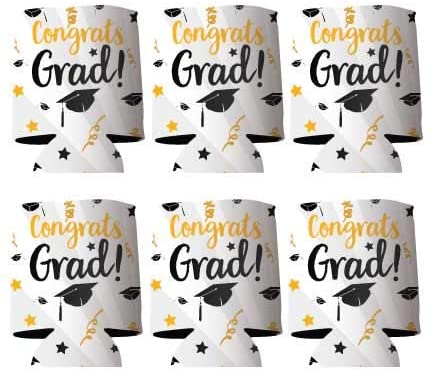 Congrats Grad Can Coolers Set of 6