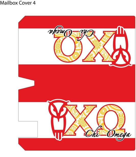 Chi Omega Magnetic Mailbox Cover - Design 4