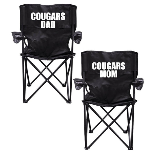 Cougars Parents Black Folding Camping Chair Set of 2