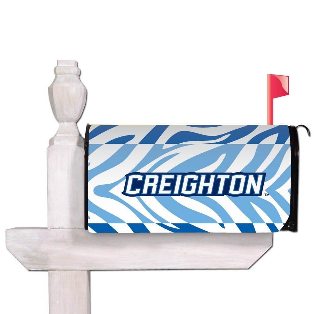 Creighton University Magnetic Mailbox Cover - Zebra Stripes Design