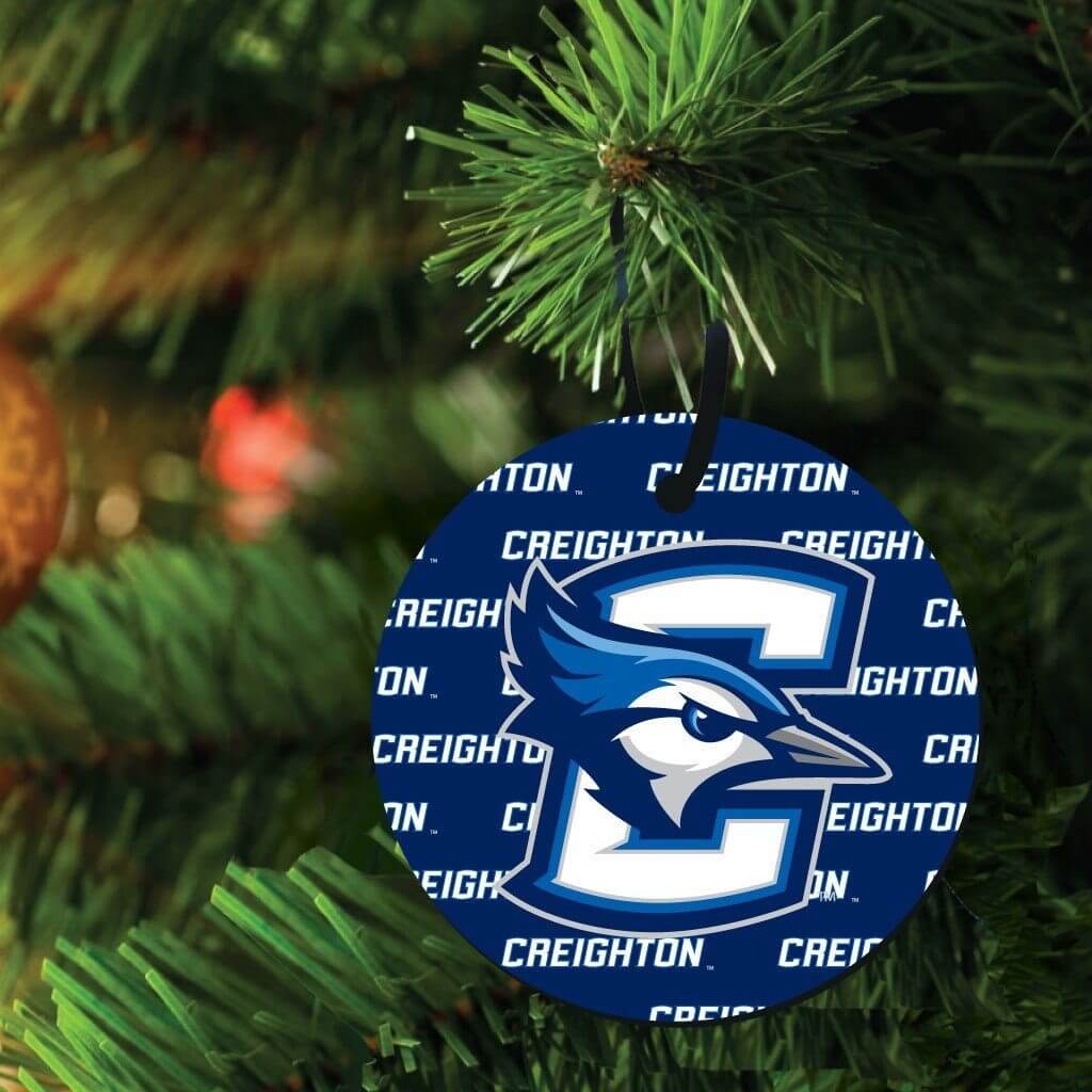 Creighton University Ornament - Set of 3 Circle Shapes - FREE SHIPPING