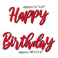 Cursive Happy Birthday Quick Set Yard Card 5 pc set - Solid Colors