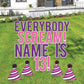 Custom 13th Birthday Yard Decoration - Everybody Scream (Custom Name), Includes Stakes