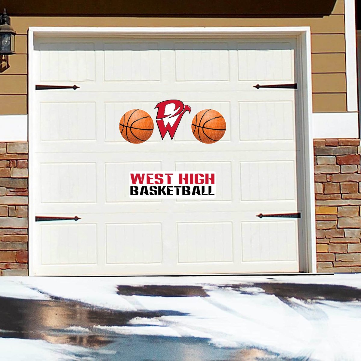 Custom Basketball Team Garage Door Magnet (19952)