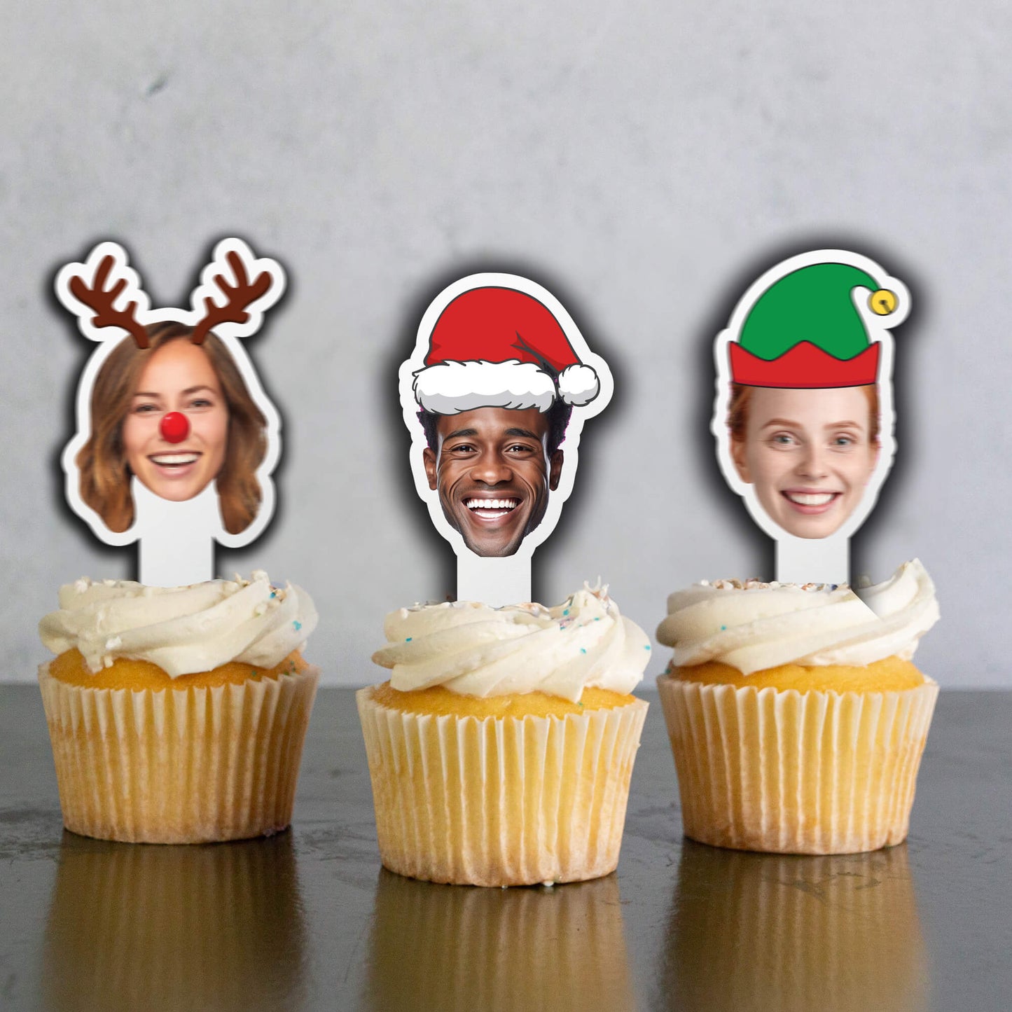 Custom Christmas Cupcake Toppers (Christmas Combo)