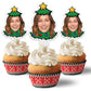 Custom Christmas Cupcake Toppers (Christmas Tree)