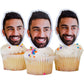 Custom Face Cutout Cupcake Toppers – Set of 75