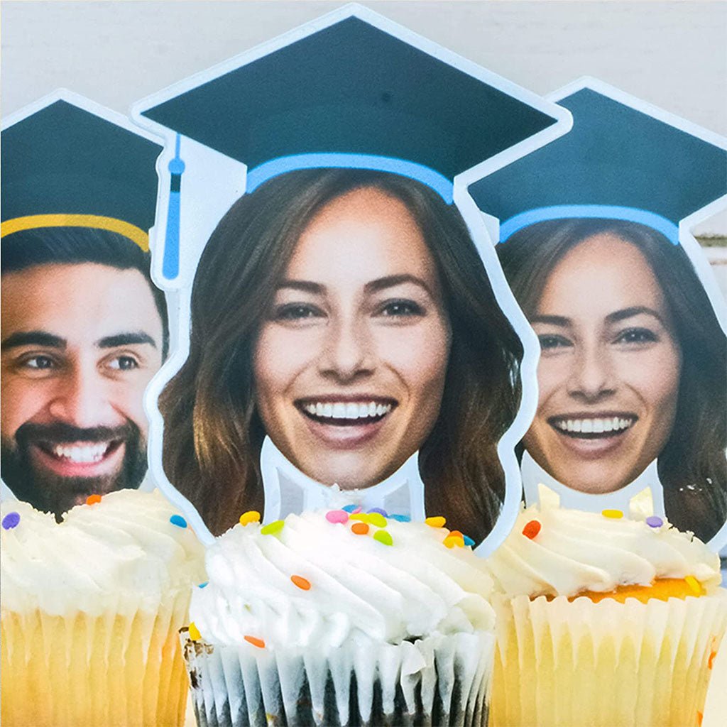 Custom Face Graduation Cupcake Toppers – VictoryStore.com