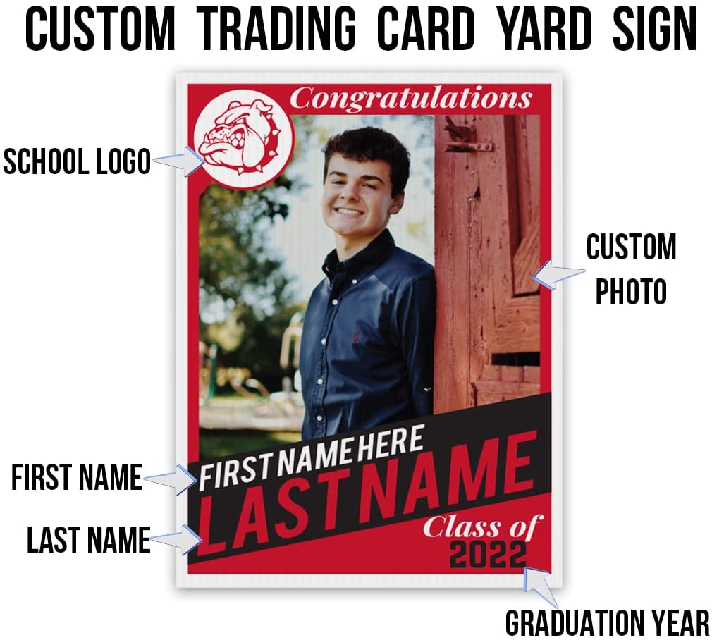 Custom Graduation Trading Card 18"x24" Yard Sign