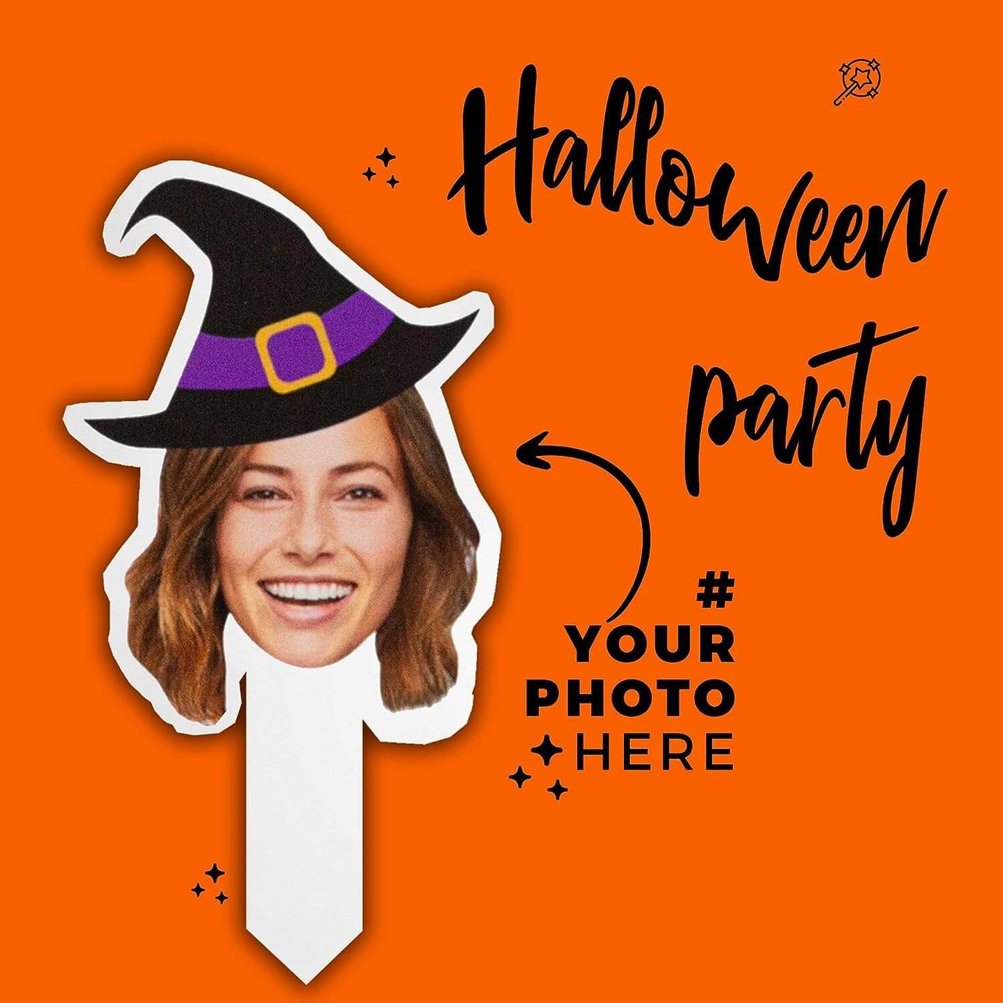 Custom Halloween Cupcake Toppers (Witch Hat)