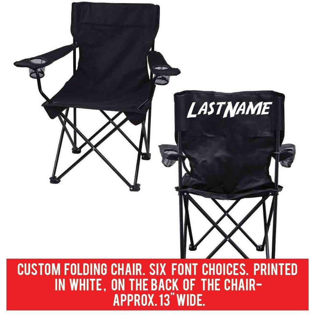 Custom Last Name Camping Chair with Carry Case