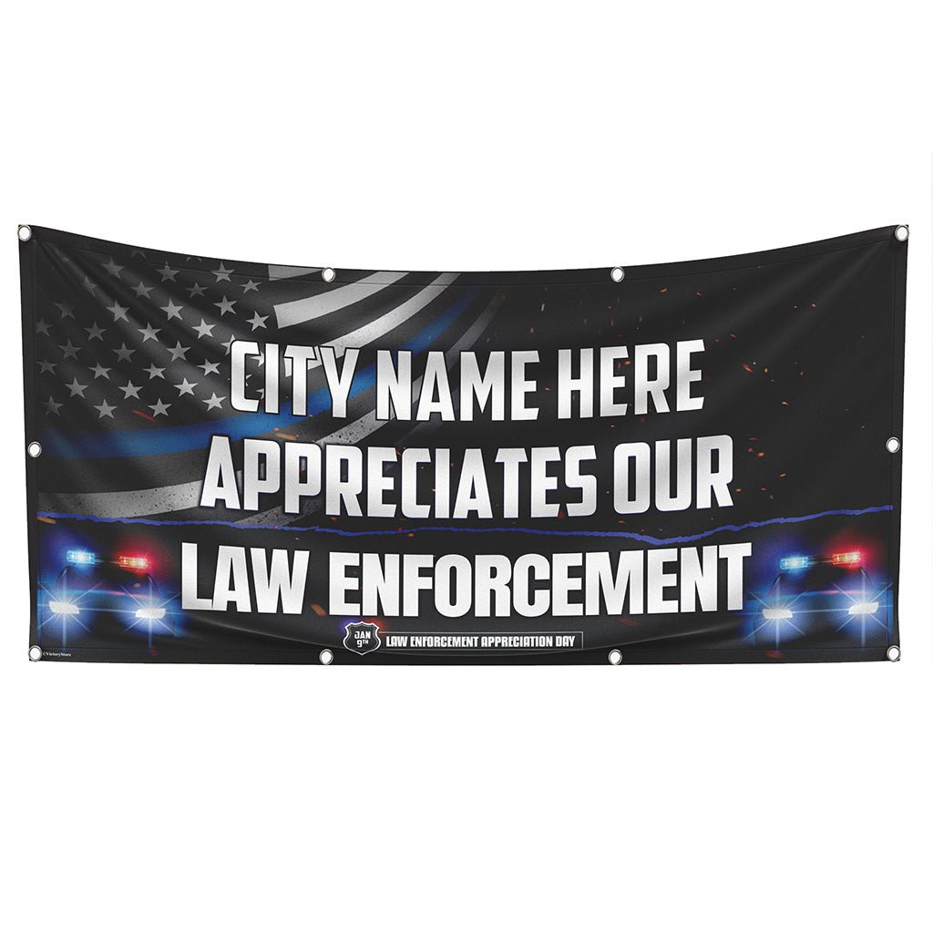 Custom Law Enforcement Appreciation Day Banner | 3x6 Foot