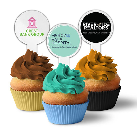 Custom Logo/Business Cupcake Toppers