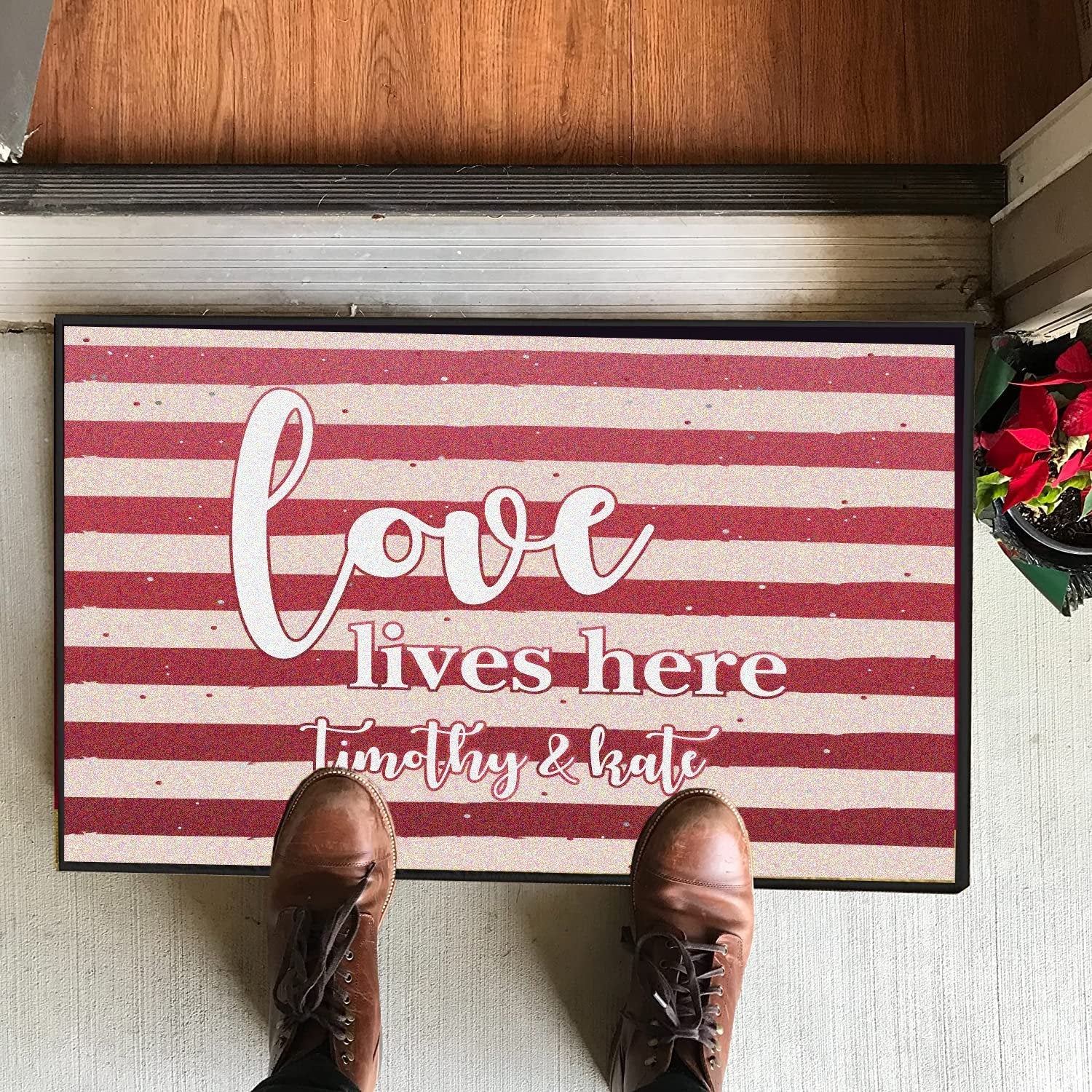 Custom Love Lives Here Doormat