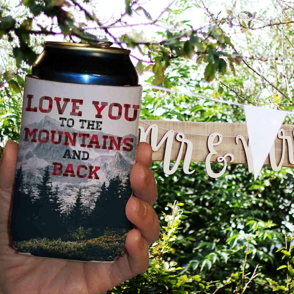 Custom Love You To The Mountains And Back Wedding Can Cooler