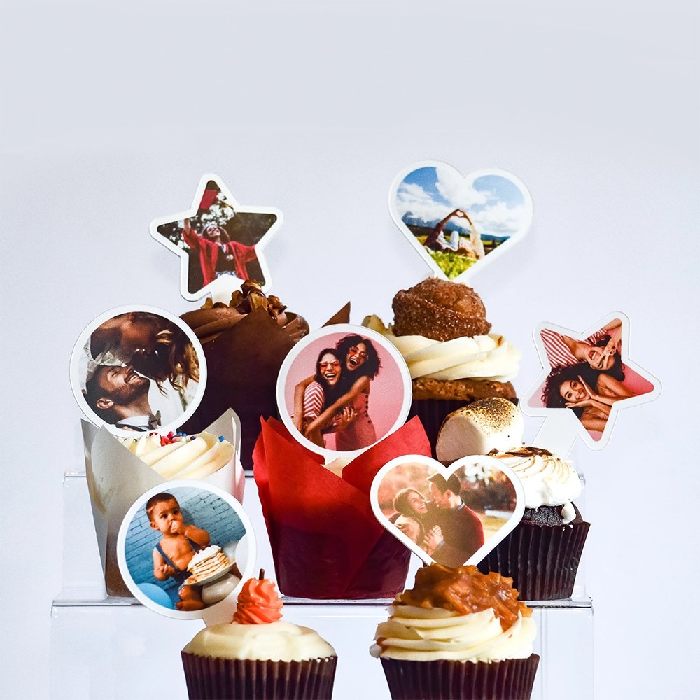 Custom Photo Cupcake Toppers | Set of 100
