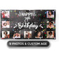 Custom Photo Happy Birthday Banner | 5 Ft